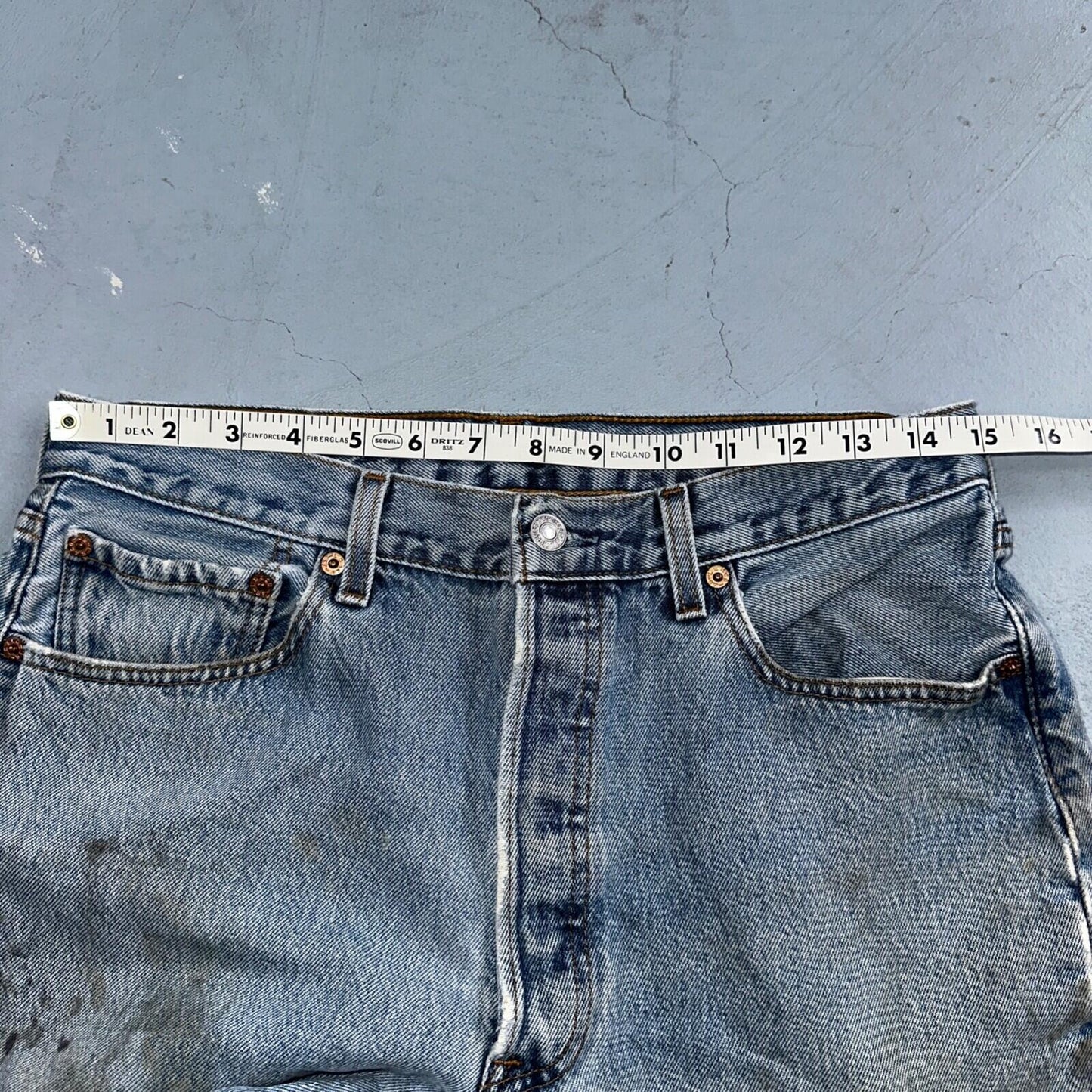 Levis 501 Vintage Y2K XX Straight Leg Jeans 90s Blue Light Wash 33x30 Act 32x28
