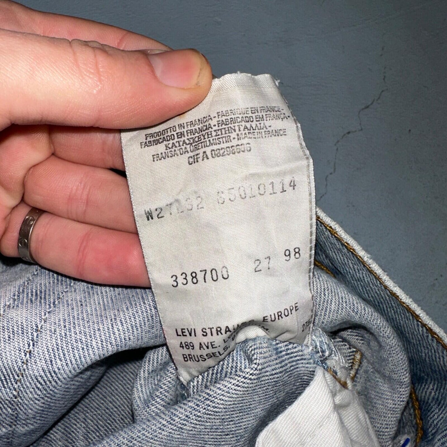 Levis 501 Vintage Y2K Europe Straight Leg Jeans 27x32 90s Light Wash Act 24x30