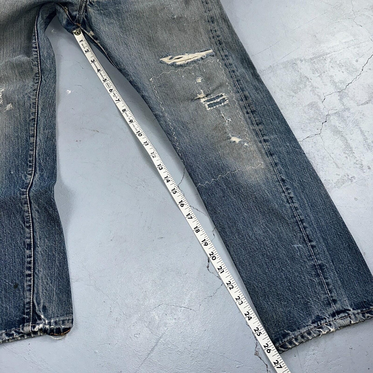 Vintage LEVIS 505 Jeans Big E 1960s Denim 30x26 USA 60s 501 502 Talon Zipper
