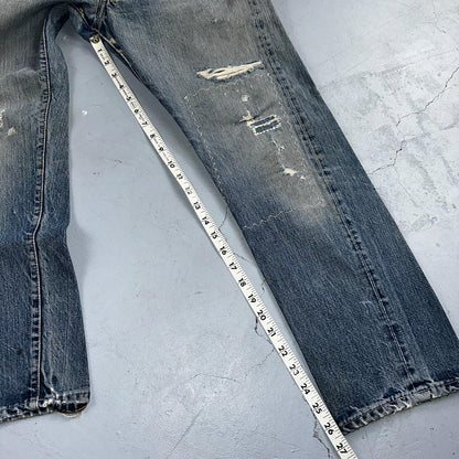 Vintage LEVIS 505 Jeans Big E 1960s Denim 30x26 USA 60s 501 502 Talon Zipper