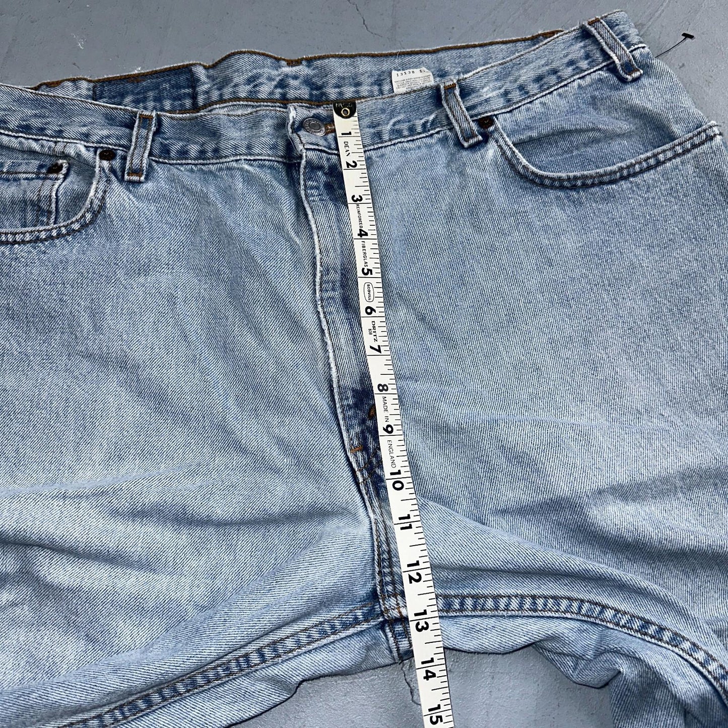 Levis 570 Jeans Mens 40x32 Blue Baggy Wide Loose Denim Pants Tapered 39x30