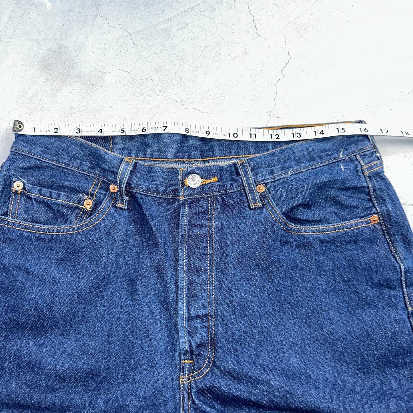 Levis 501 Vintage Y2K 90s XX Straight Leg Jeans Blue Dark Wash 36x33 Act 32x26