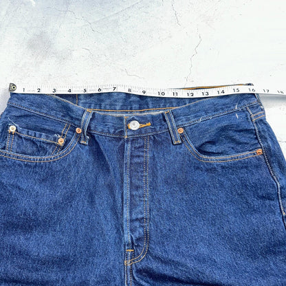 Levis 501 Vintage Y2K 90s XX Straight Leg Jeans Blue Dark Wash 36x33 Act 32x26