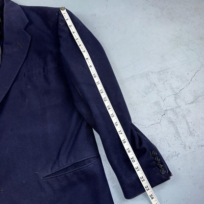 VTG Mens 2 PC Suit 42 Jacket Coat Pants Blue Rockabilly 1950s Thrashed Ripped