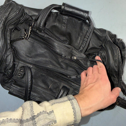 Herman Miller Eames Vintage Soft Black Leather Promotional Duffle Bag Promo 90s