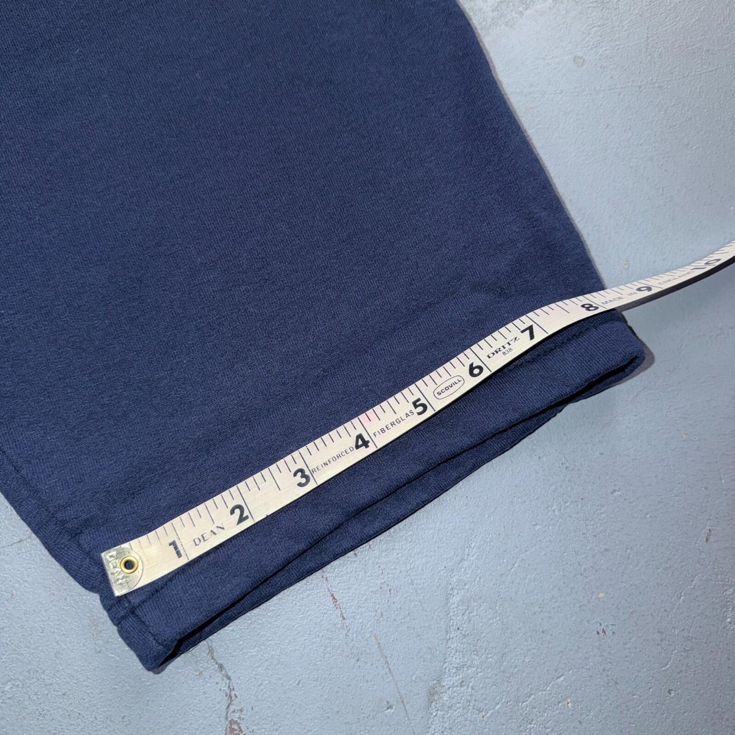 90s Vintage Champion Sweatpants Navy Blue Flat Cuffs Large Capri Cut