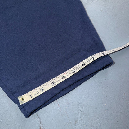 90s Vintage Champion Sweatpants Navy Blue Flat Cuffs Large Capri Cut