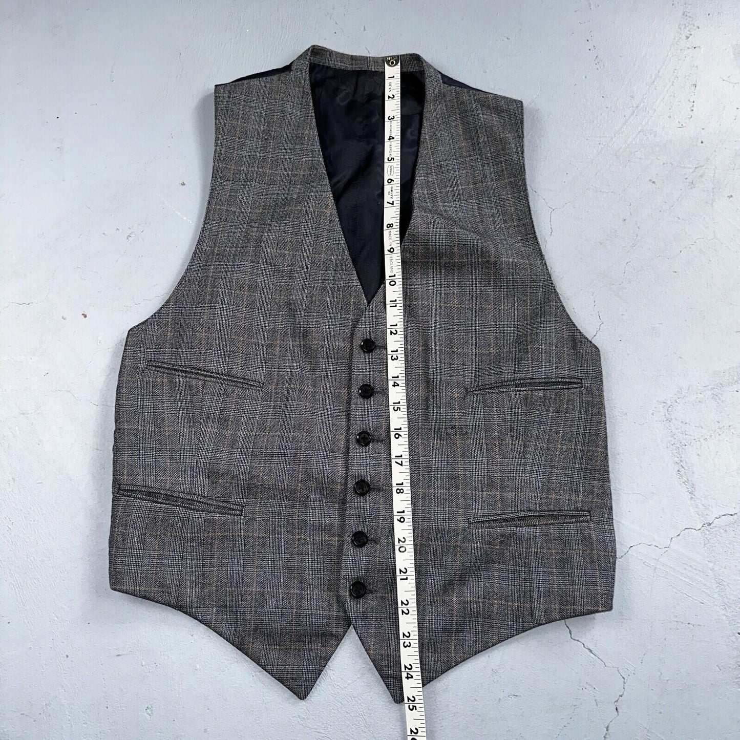 VTG Mens 3 PC Suit 42 Jacket Coat Pants Vest Plaid Rockabilly 70s 1970s Brown