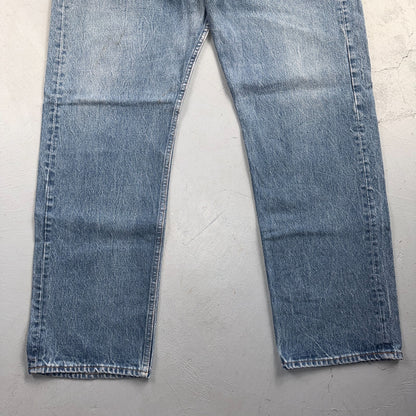 Levis 501 Vintage 80s USA XX Straight Leg Jeans Blue Light Wash 40x33 Act 38x29