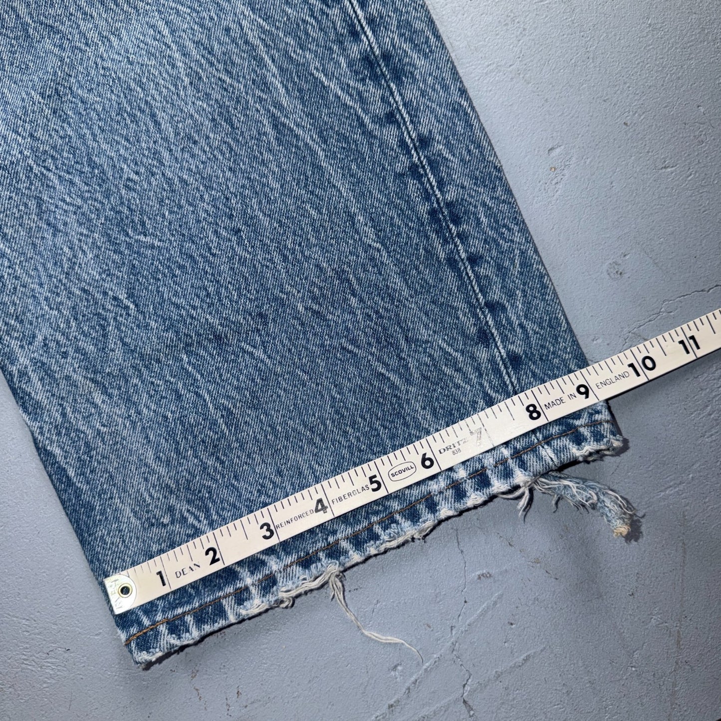 Levis 501 Vintage 80s USA XX Straight Leg Jeans Blue Light Wash 44x32 Act 40x27