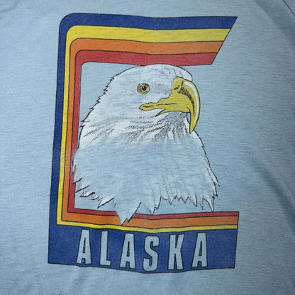 Alaska Freedom USA 1970s VTG T Shirt 70s Single Stitch Graphic Tee Eagle Colors