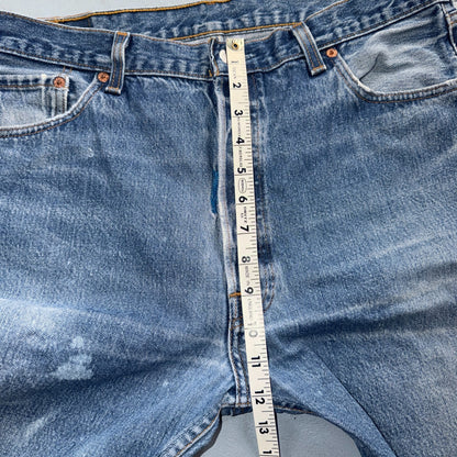 Levis 501 Vintage 90s USA XX Straight Leg Jeans Blue Light Wash 38x31 Act 35x28