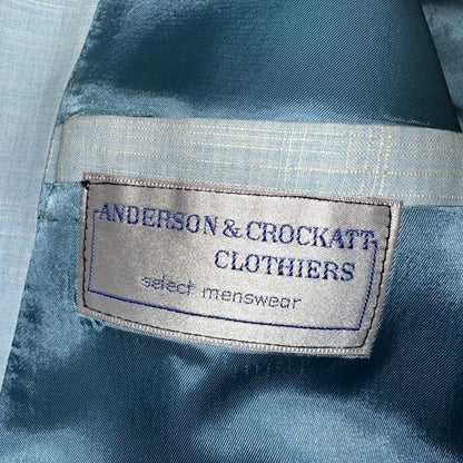 VTG Mens 3 PC Suit 44 Jacket Coat Pants Vest Plaid Rockabilly 70s Stained