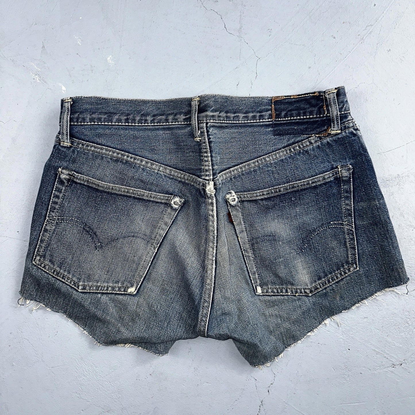 Vintage LEVIS 501XX Jeans Big E 1950s Redline Selvedge USA Jerky 40s Shorts Cut