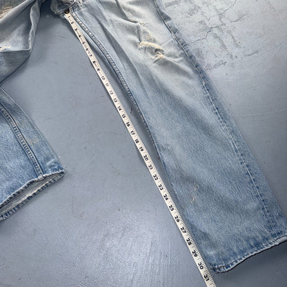 Levis 501 Vintage 80s USA XX Straight Leg Jeans Blue Light Wash 34x32 Act 32x31