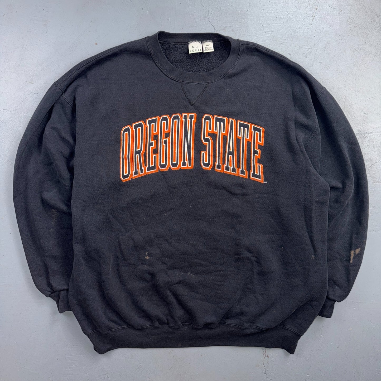 Oregon State VTG Beavers OSU Football Sweatshirt Size 2XL Thrashed 90s USA