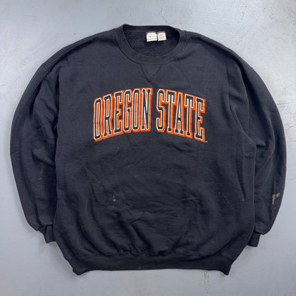 Oregon State VTG Beavers OSU Football Sweatshirt Size 2XL Thrashed 90s USA