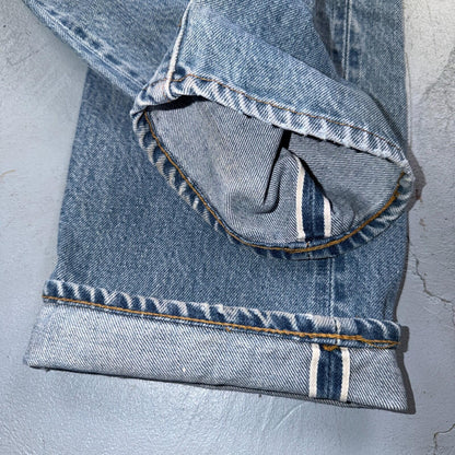 Levis 501 Vintage 80s Redline Selvedge USA XX Jeans Light Wash 30x31 Act 29x27