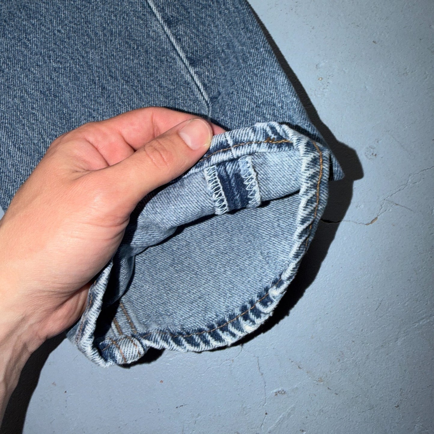 Levis 501 Vintage 90s USA XX Straight Leg Jeans Blue Light Wash 30x30 Act 27x28