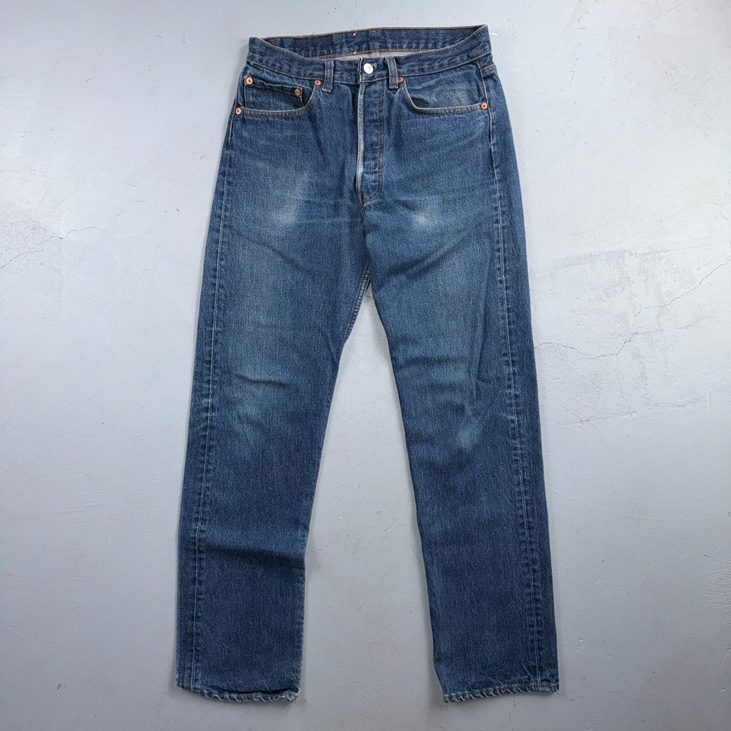 Levis 501 Vintage 80s USA XX Straight Leg Jeans Blue Med Wash 33x36 Act 30x31