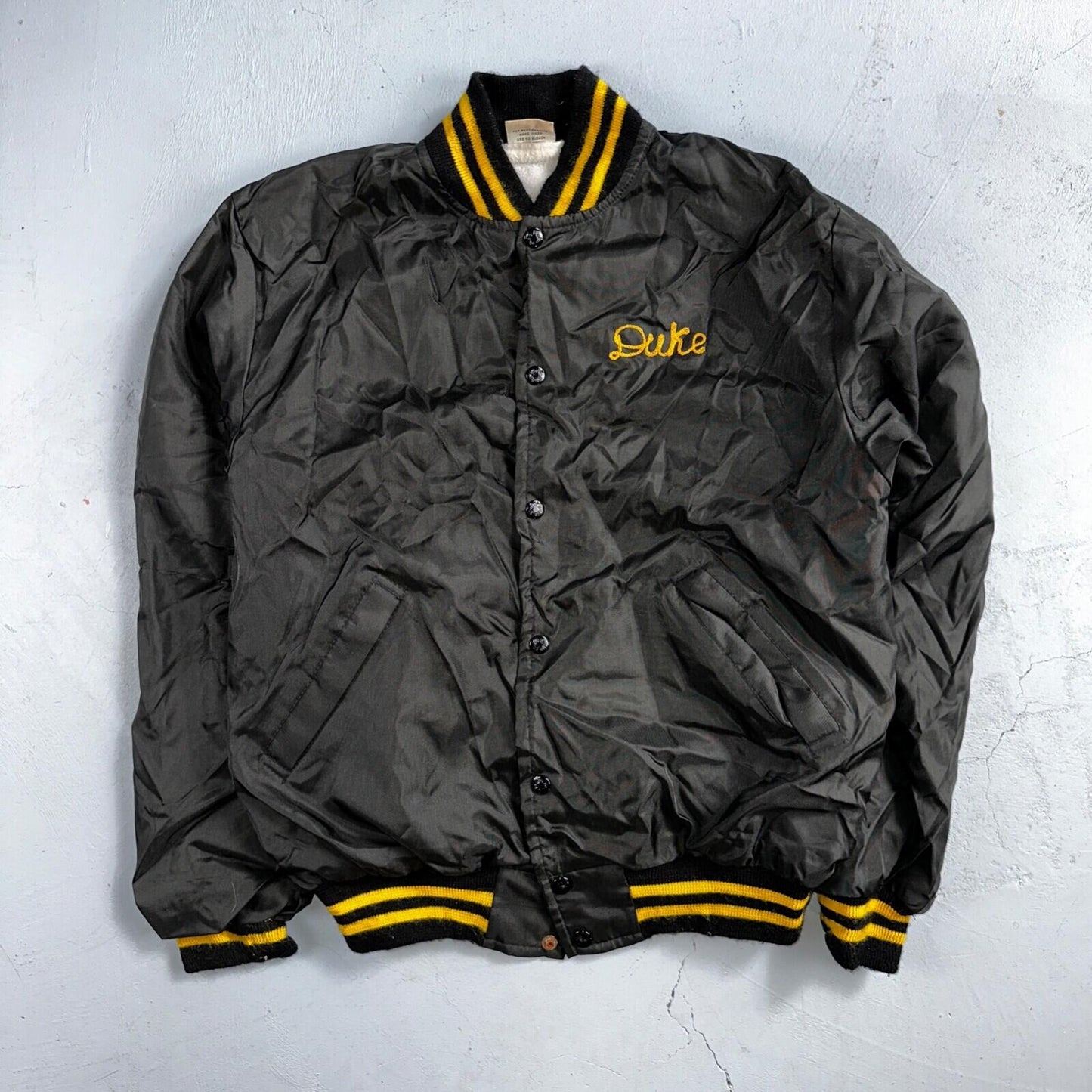 Vintage Pittsburgh Pirates Starter Satin Jacket Nylon 80s Black Chainstitch Duke