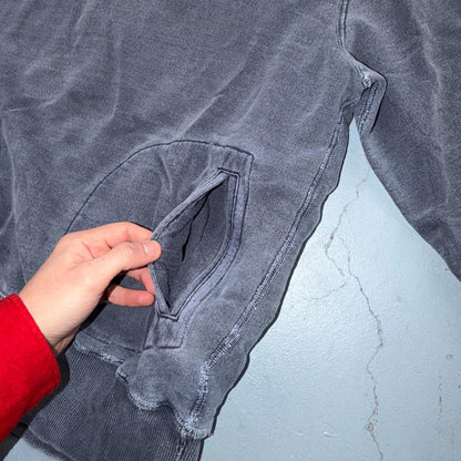 Todd Snyder Canada Hoodie L Blue Metal Popover Sweatshirt Distressed VTG Stlye