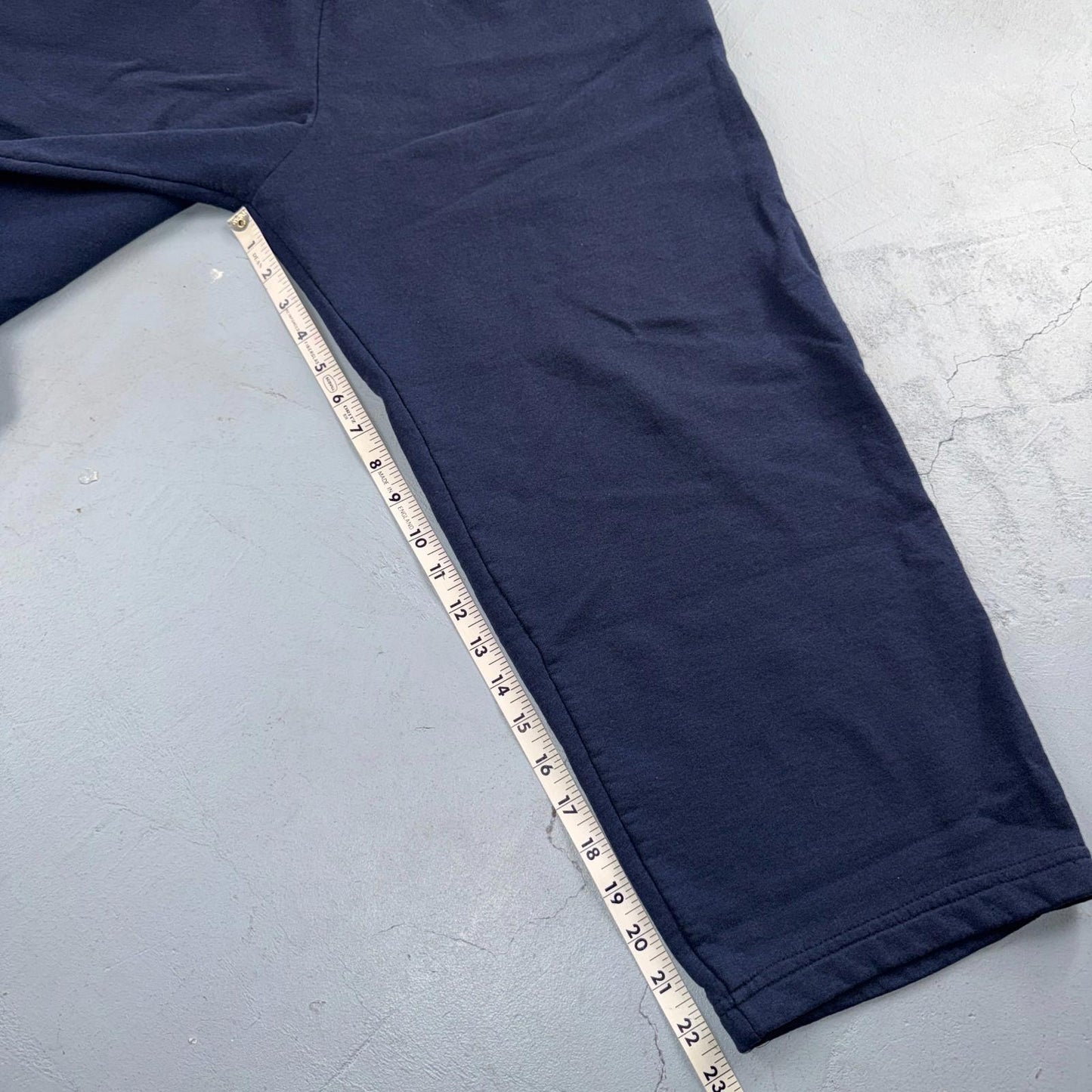 90s Vintage Champion Sweatpants Navy Blue Flat Cuffs Large Capri Cut
