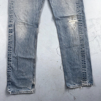 Levis 501 Vintage 90s Mexico Straight Leg Jeans Blue Light Wash 33x36 Act 31x32