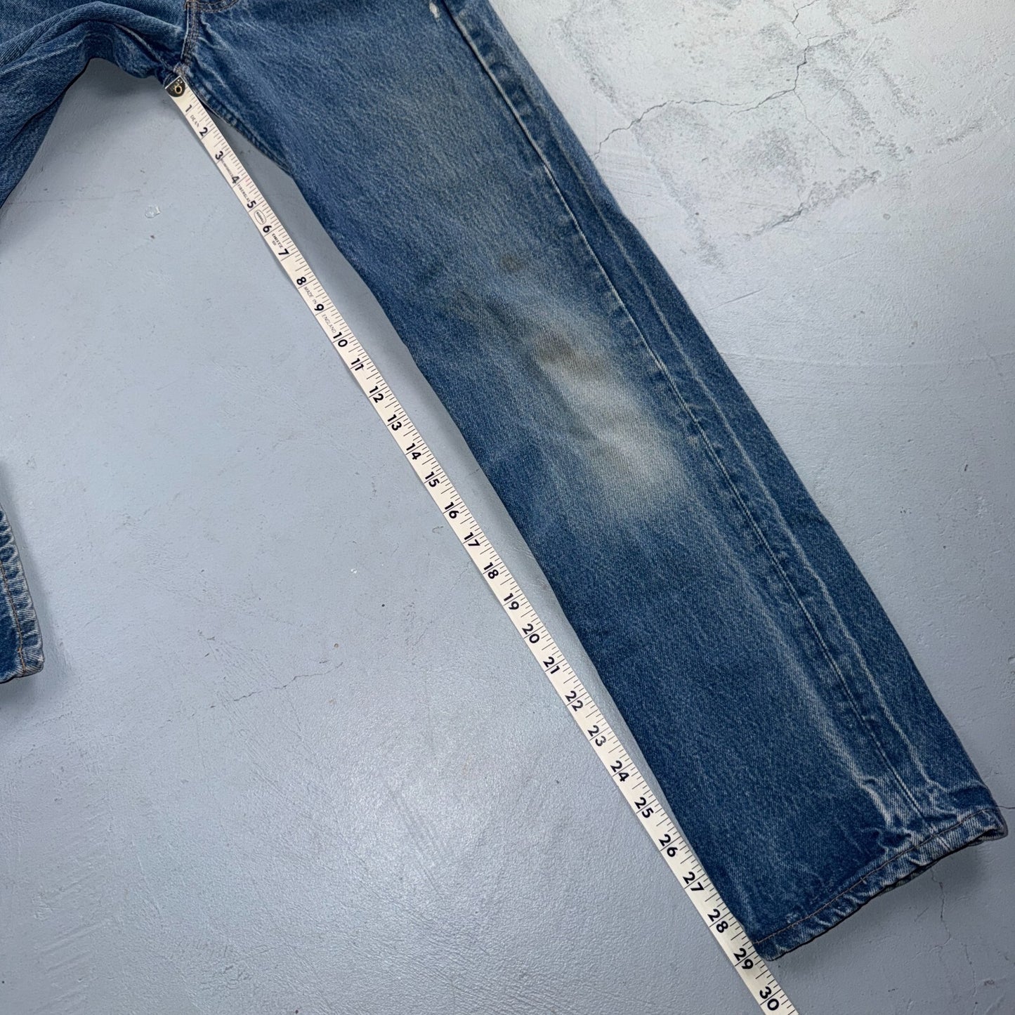 Levis 501 Vintage 80s USA XX Straight Leg Jeans Blue Light Wash 27x34 Act 25x29