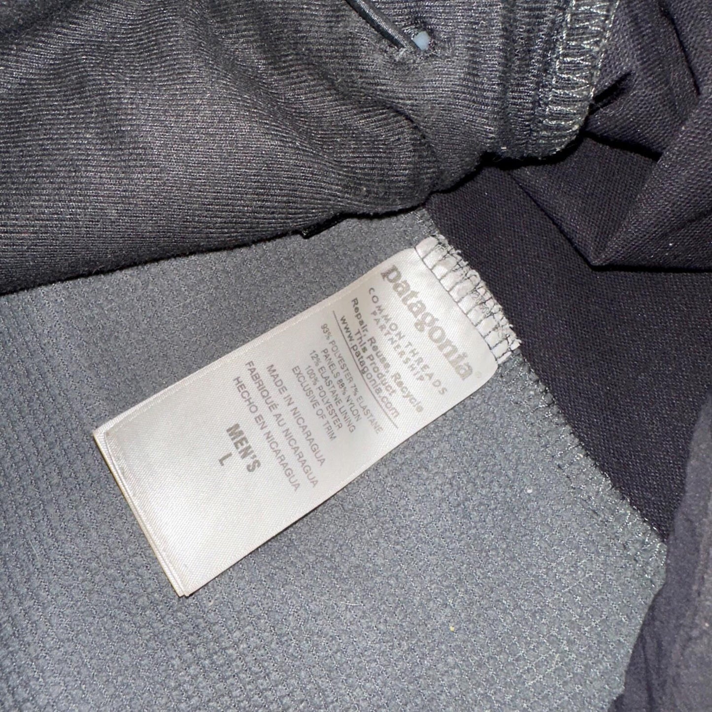 Patagonia Men’s L Black Adze Polartec Hybrid Jacket Coat Company Logo Full Zip