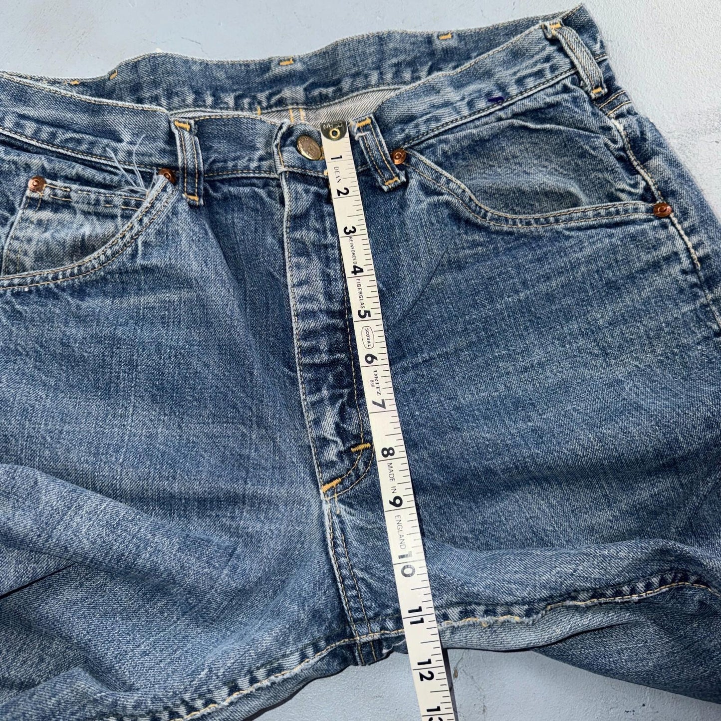 Vintage 60s Lee Riders Sanforized Denim Blue Jeans USA Talon Mens 32x31 70s