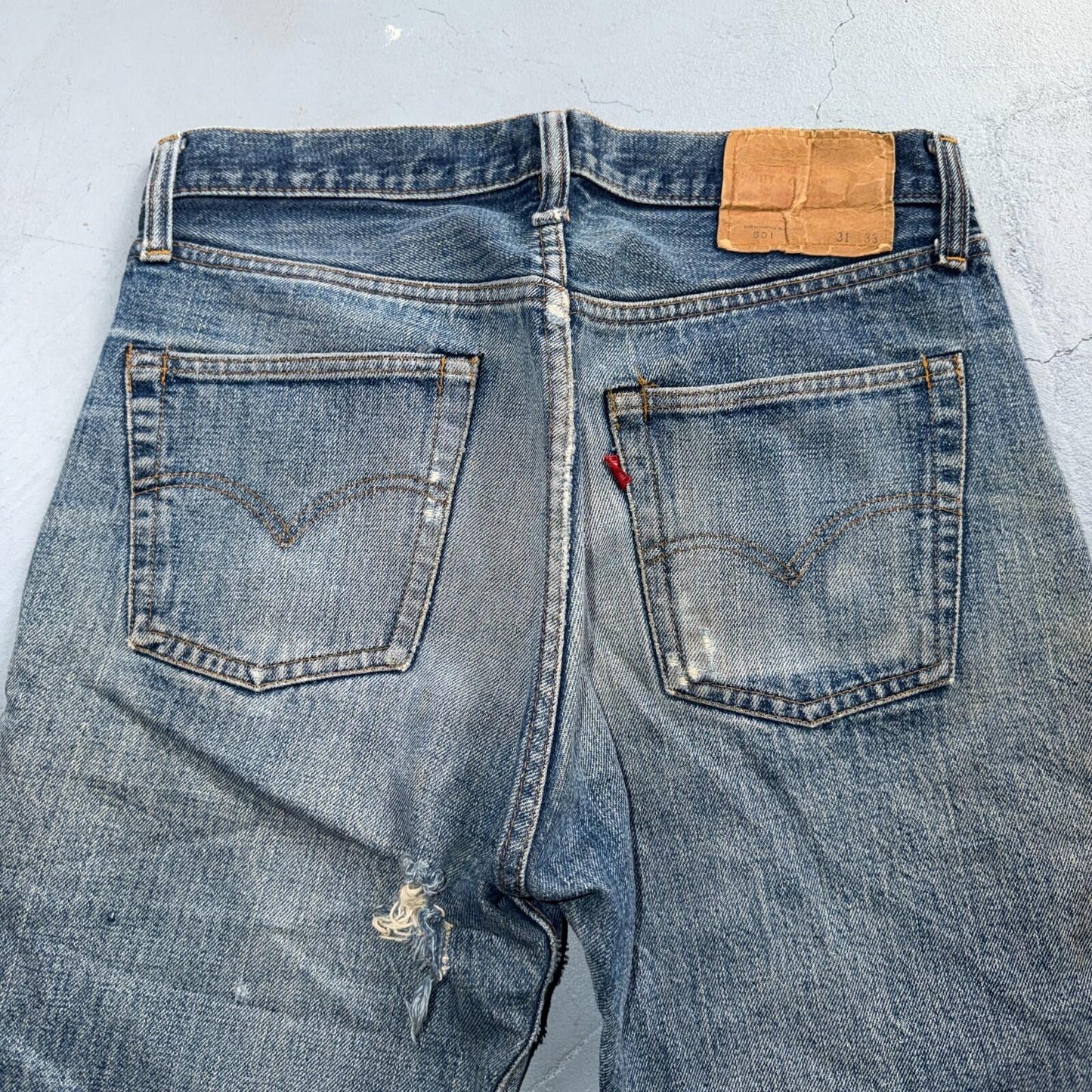 Levis 501 Vintage 70s SS Redline Selvedge USA XX Jeans Light Wash 31x33 Ac 30x29