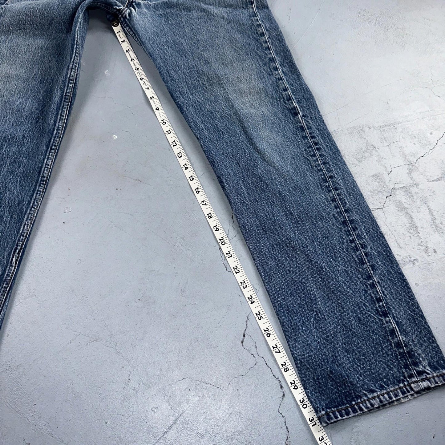 Levis 501 Vintage 90s USA XX Straight Leg Jeans Blue Light Wash 35x34 Act 33x31