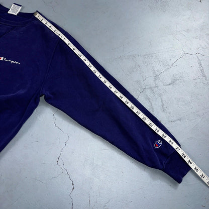 Champion 90s M Sweatshirt VTG Crewneck Blue Medium Basic Simple Mexico