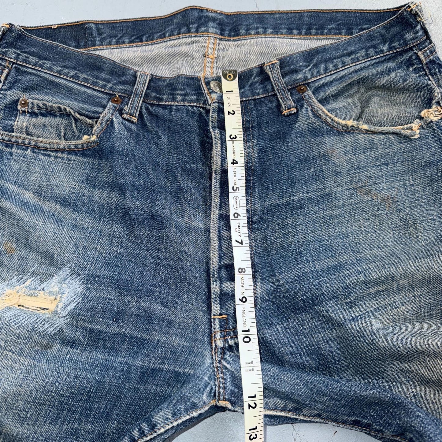 Levis 501 Big E Vintage 60s Redline Selvedge USA XX 1960s Jeans 66 Act 34x27