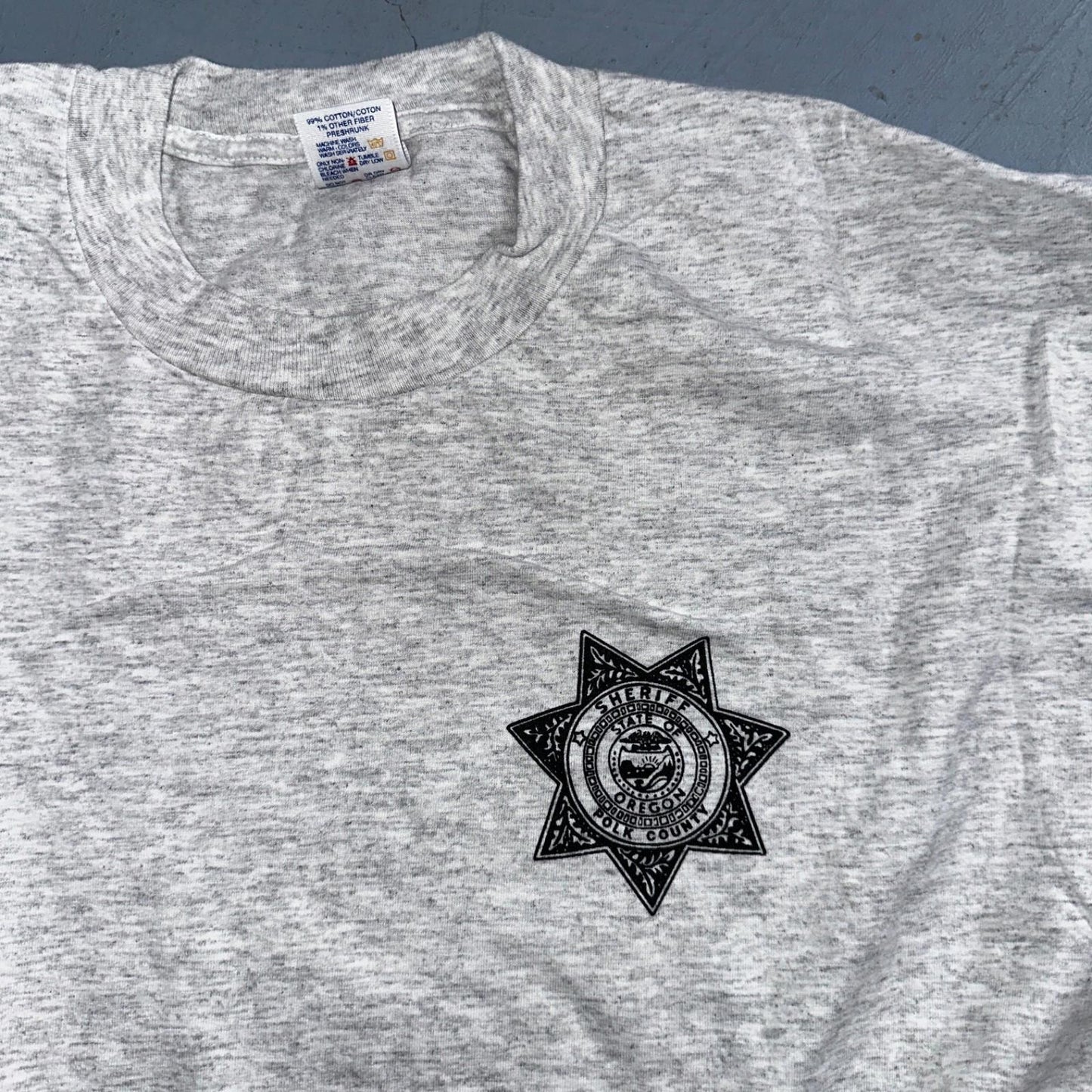 Polk County Sheriffs Bed Breakfast Funny VTG T Shirt 90s JERZEES Prison Police