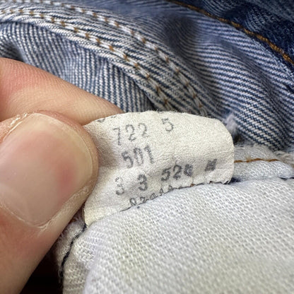 Levis Vintage 80s Redline Selvedge USA 501 XX Jeans 66 70s Light 32x36 Act 29x30
