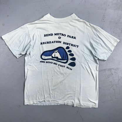 Adidas VTG 1980s Oregon Bend Trefoil T Shirt Blue Size XL 80s Marathon RARE PDX