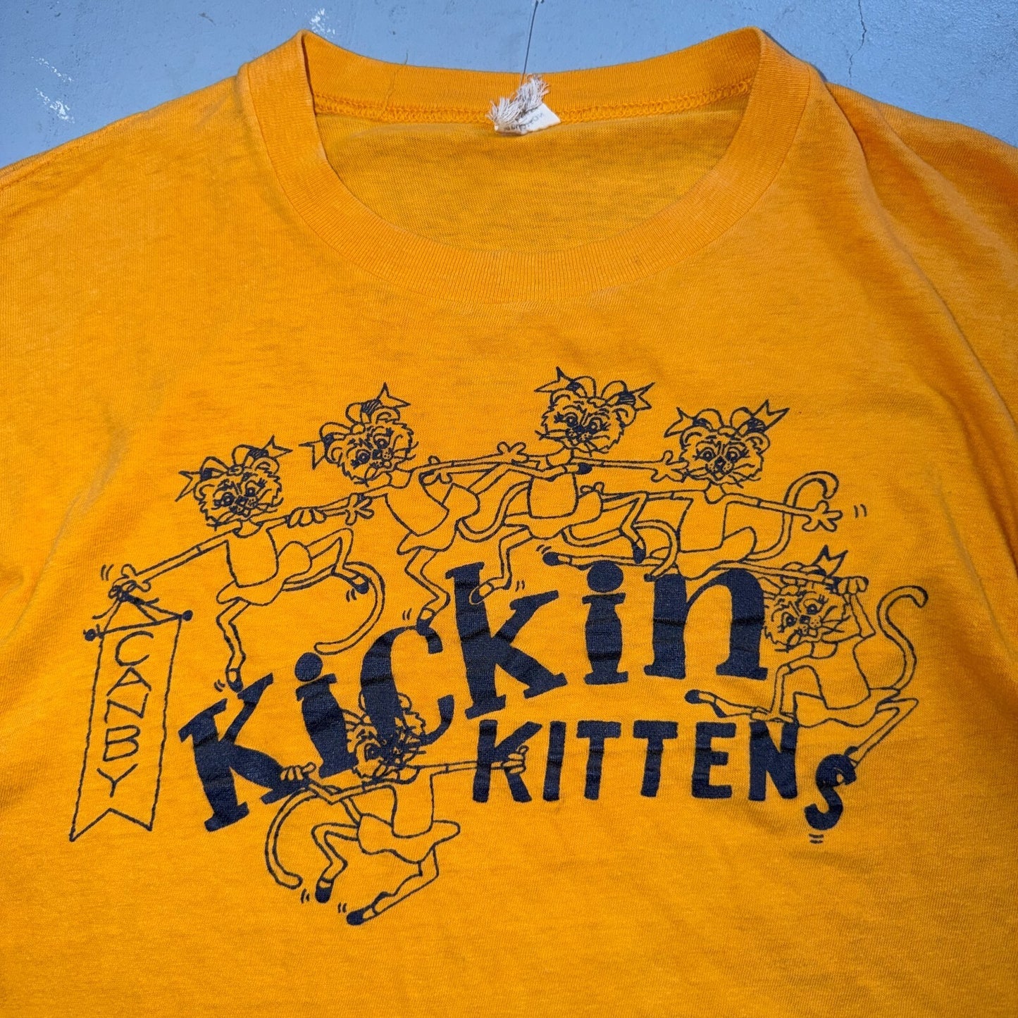 Kickin Kittens 1960s VTG T Shirt 60s 70s Rockabilly Susie Cotton Cats Animals