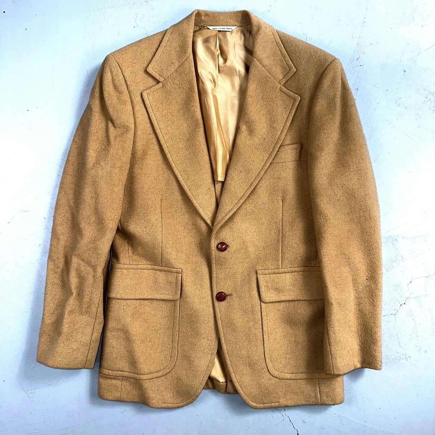 1970s Camel Hair Blazer Sport Coat Mens 38 Suit Jacket John Alexander VTG Union
