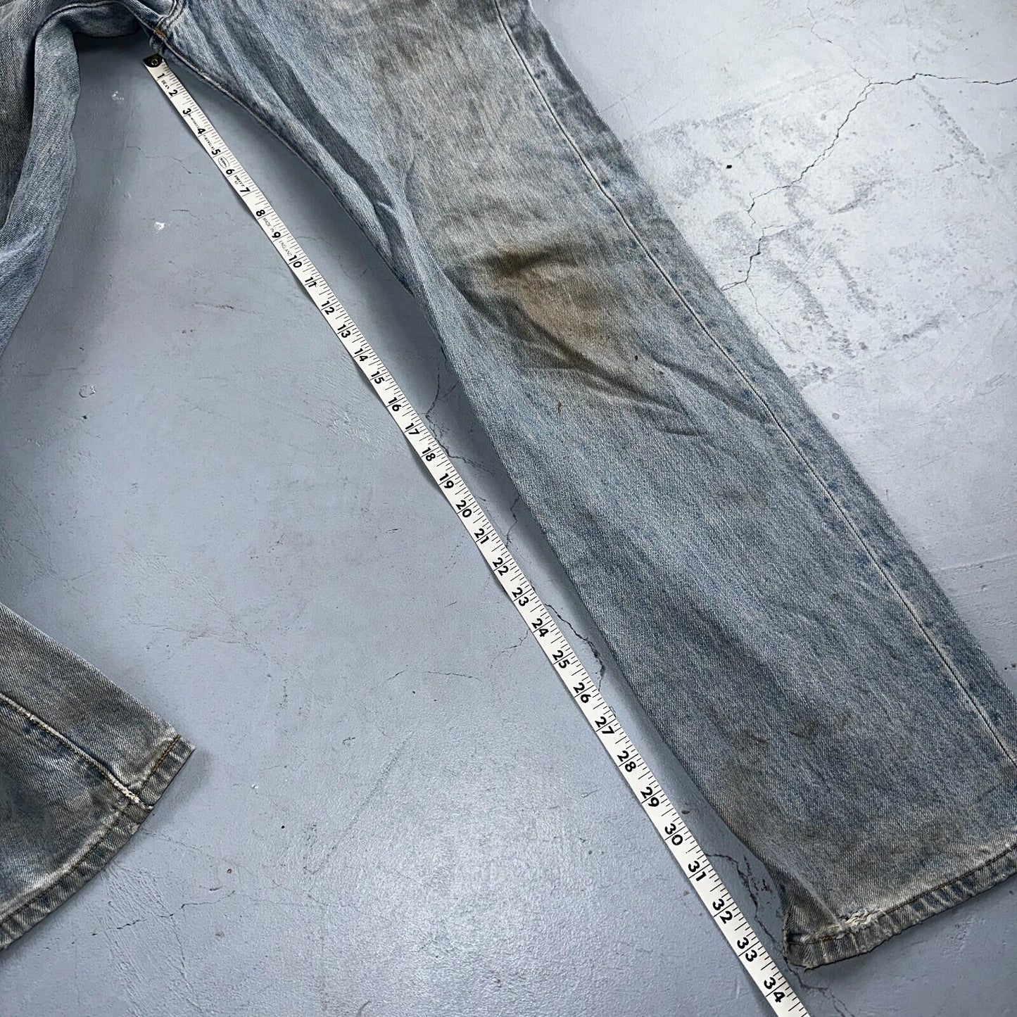 Levis 501 Vintage Y2K XX Straight Leg Jeans Blue Light Wash 35x34 Act 34x34