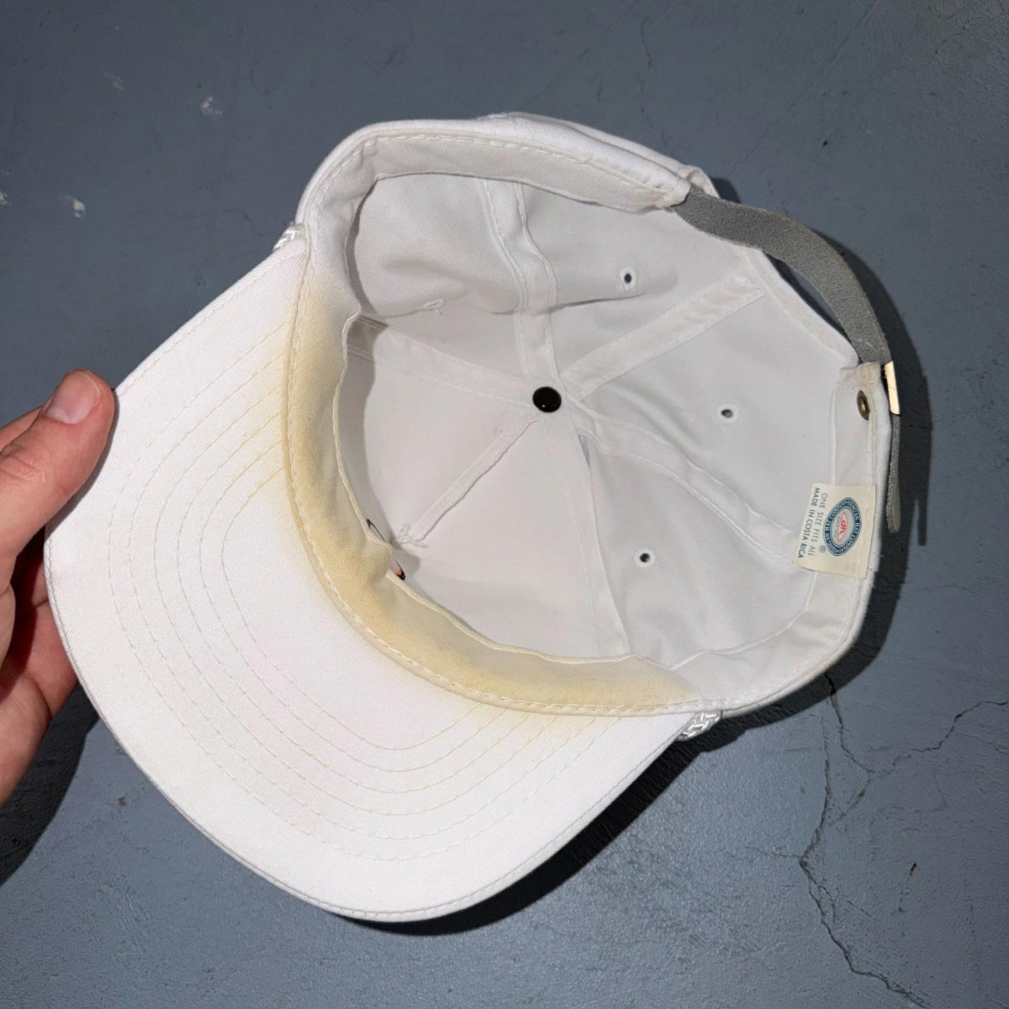 Sunkist Orange VTG Hat Baseball Cap Snapback Soda Trucker Promo White 90s