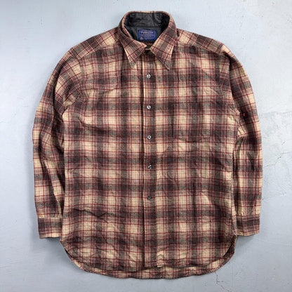 Pendleton Shirt L Red VTG Virgin Wool Preppy Fireside 60s 70s Outdoors Mens