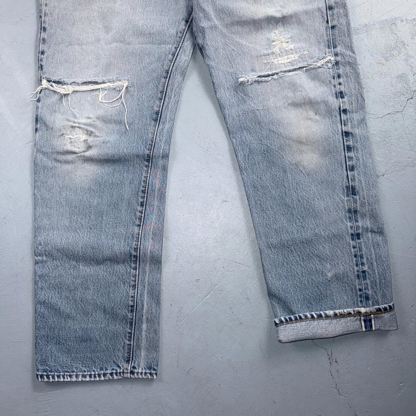 Levis 501 Vintage 80s Redline Selvedge USA XX Jeans Light Wash 36X30 Act 33X28