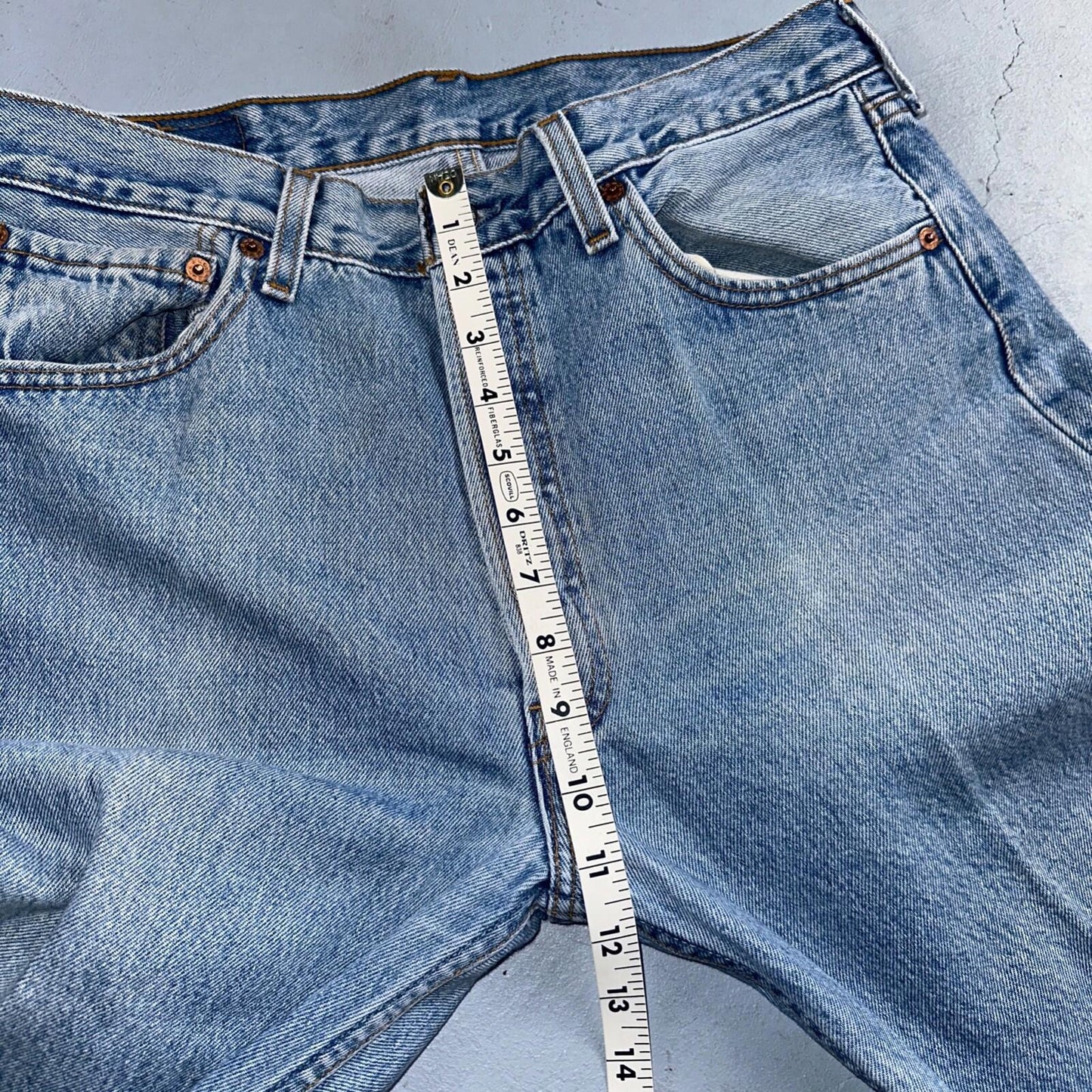 Levis 501 Vintage 90s USA XX Straight Leg Jeans Blue Light Wash 33x34 Act 31x33