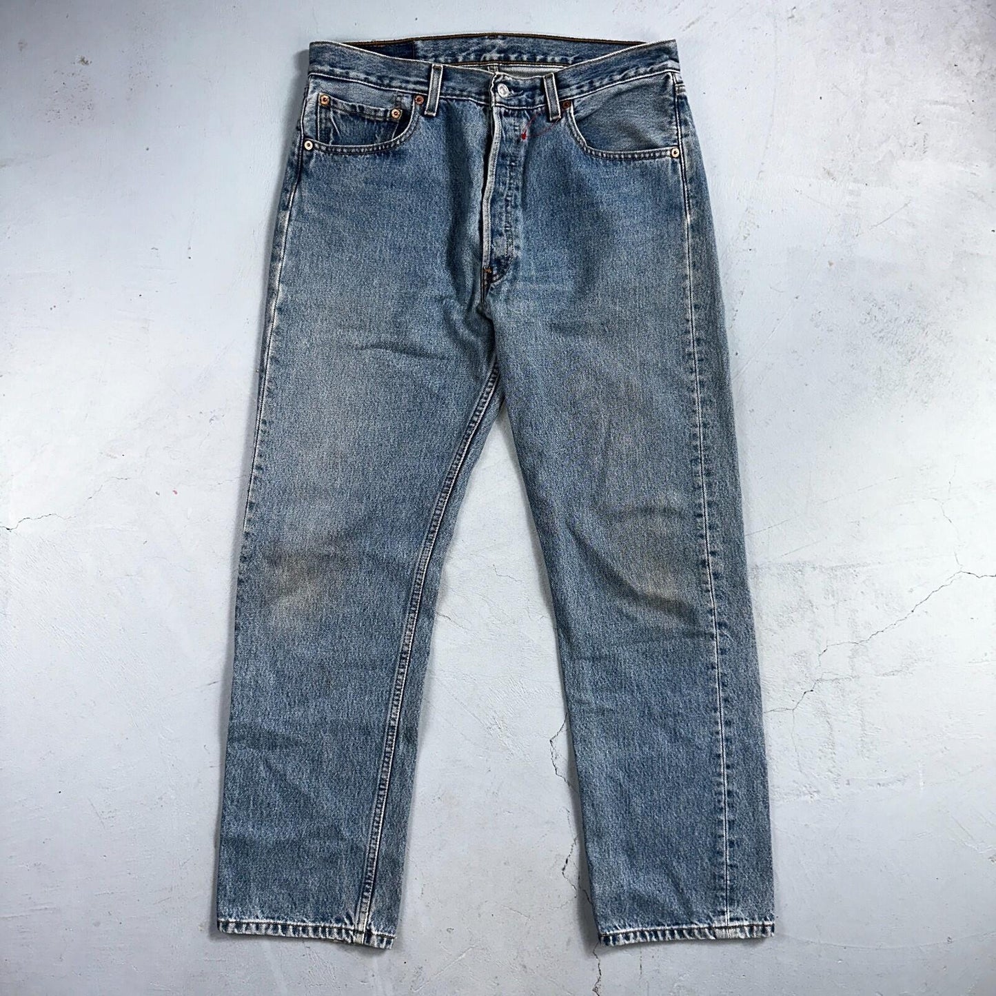 Levis 501 Vintage Y2K 90s XX Straight Leg Jeans Blue Light Wash 33x30 Act 32x29
