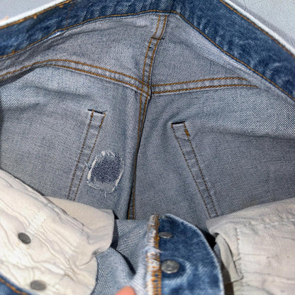Levis 501 Vintage 80s Redline Selvedge USA XX Jeans Light Wash 31x32 Act 30x27