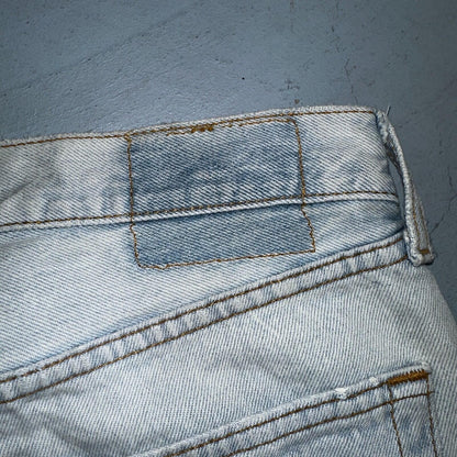 Levis 501 Vintage 90s Mexico Straight Leg Jeans Blue Light Wash 34x30 Act 31x29