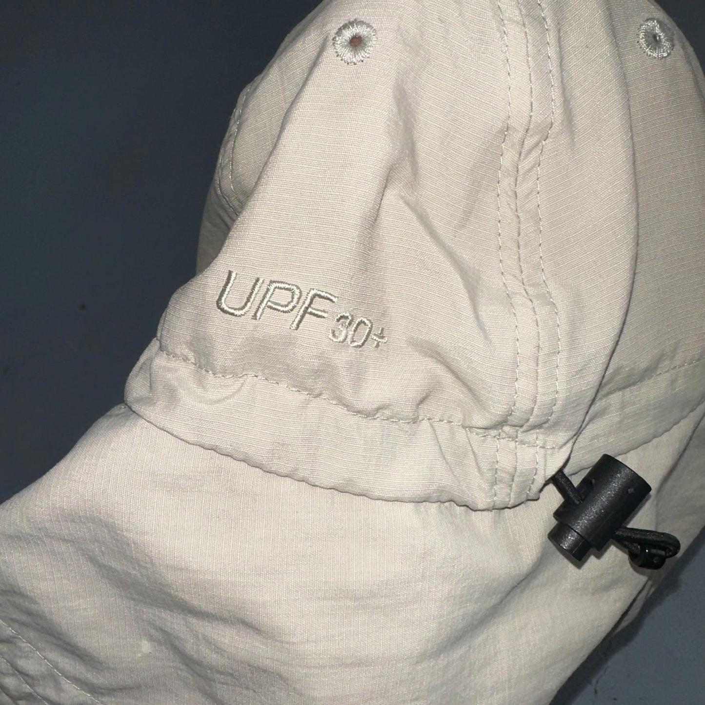 VTG Columbia Hat Cap Adult White Adjustable Wide Brim Neck Cover UPF 30