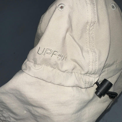 VTG Columbia Hat Cap Adult White Adjustable Wide Brim Neck Cover UPF 30